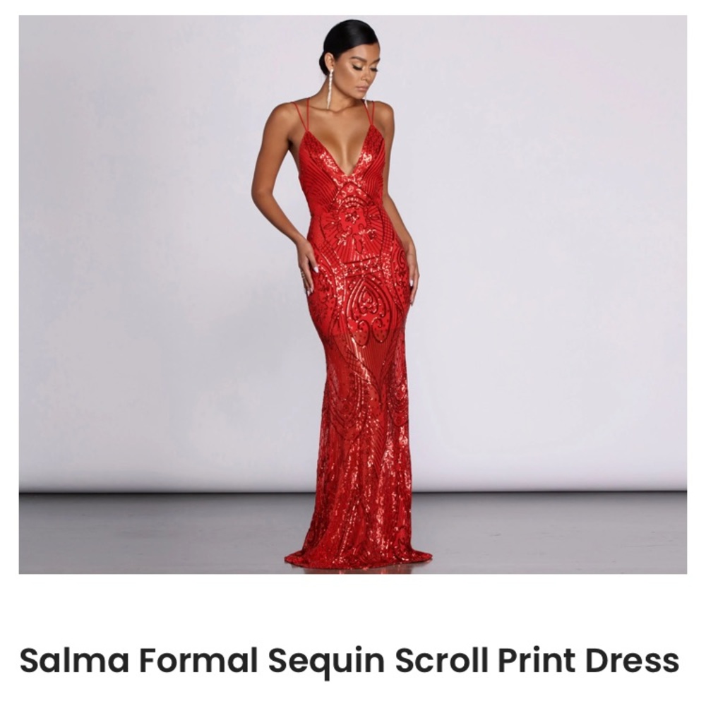 Red Sequin Formal Dress NWT